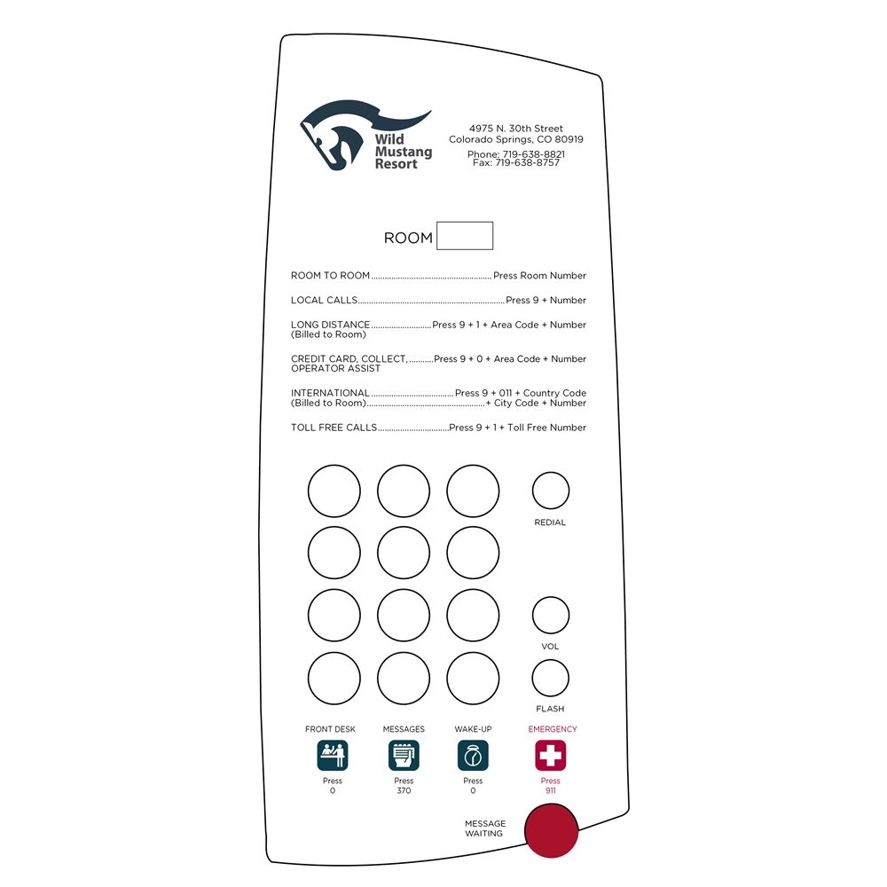 Faceplate for Single-Line Basic Telephone 3100MWB, Black